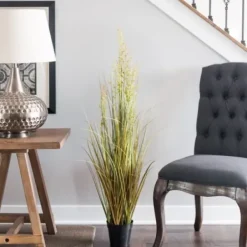 Trees & Topiaries-Kirkland's Home Green And Brown Potted Grass, 36 In.