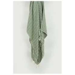Blankets & Throws-Kirkland's Home Green And Ivory Chevron Cotton Throw Green/Ivory