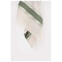 Blankets & Throws-Kirkland's Home Green And Natural Colorblock Chevron Throw Green/Tan