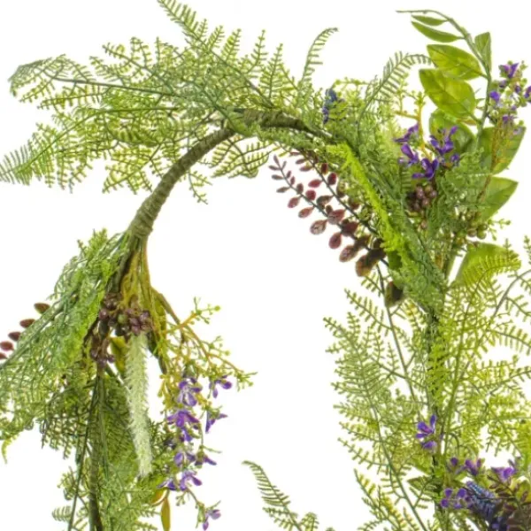Arrangements & Greenery-Kirkland's Home Green And Purple Maytime Garland Purple/Green