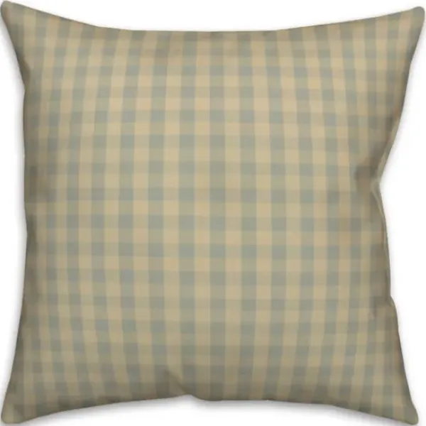 Pillows-Kirkland's Home Green And Yellow Plaid Pillow Green/Yellow