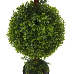 Trees & Topiaries-Kirkland's Home Green Double Ball Boxwood Potted Topiary