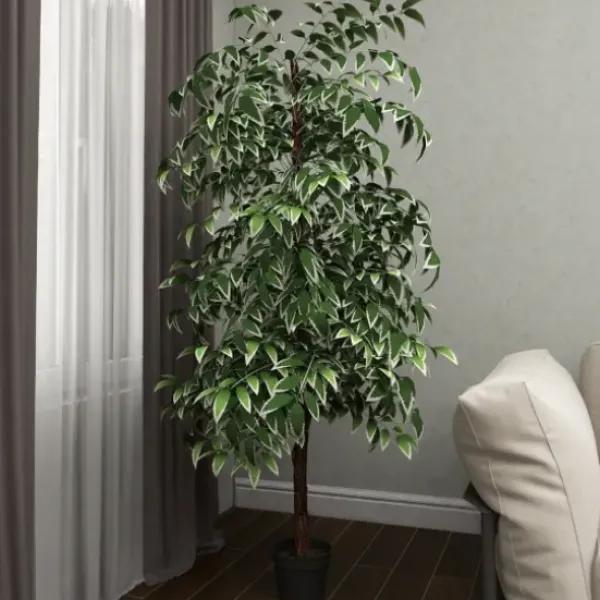Trees & Topiaries-Kirkland's Home Green Ficus Potted Tree, 73 In.