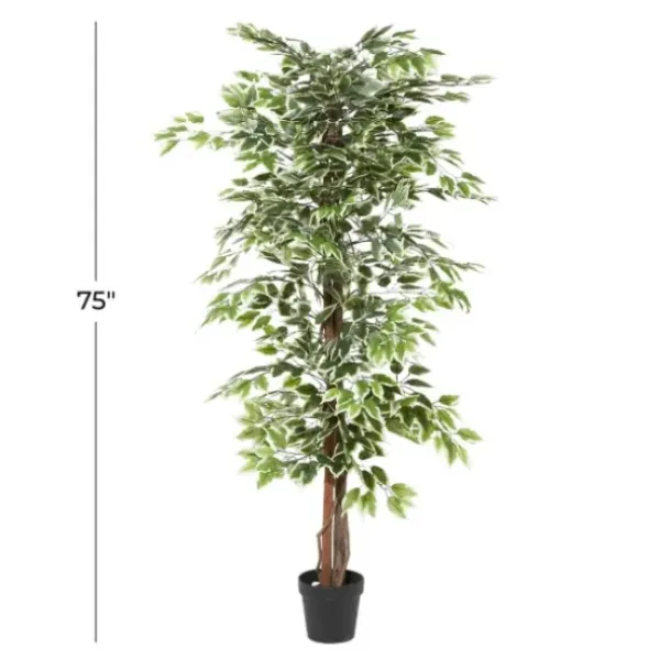 Trees & Topiaries-Kirkland's Home Green Ficus Potted Tree, 73 In.