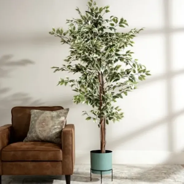 Trees & Topiaries-Kirkland's Home Green Ficus Potted Tree, 73 In.