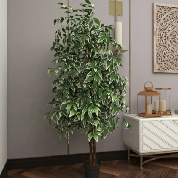 Trees & Topiaries-Kirkland's Home Green Ficus Potted Tree, 73 In.