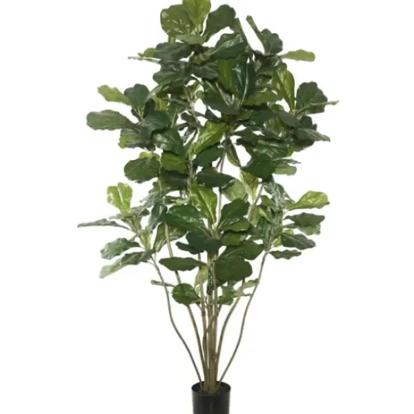 Trees & Topiaries-Kirkland's Home Green Fiddle Leaf Tree, 5 Ft.