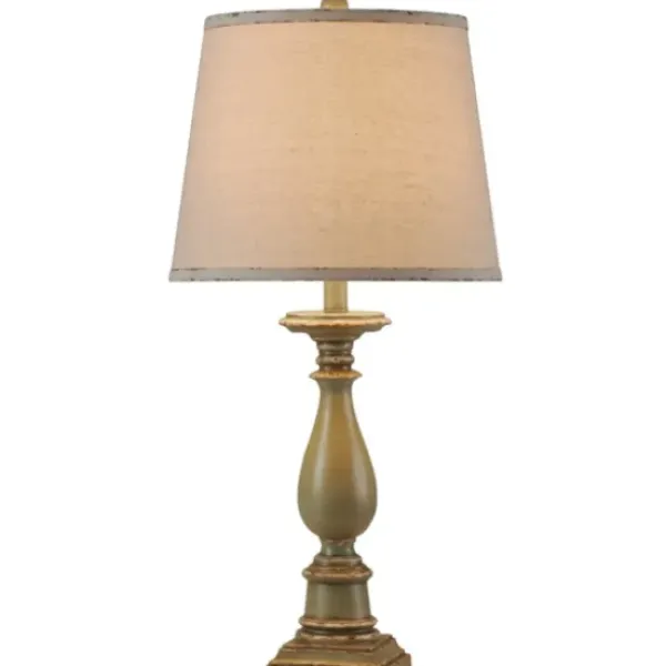 Table Lamps-Kirkland's Home Green French Country Table Lamp Ivory