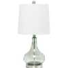 Table Lamps-Kirkland's Home Green Glass Ripple Table Lamp White