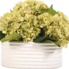 Arrangements & Greenery-Kirkland's Home Green Hydrangea Arrangement In Ribbed Bowl Green/White