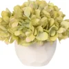 Arrangements & Greenery-Kirkland's Home Green Hydrangea Arrangement In Geometric Bowl Green/White