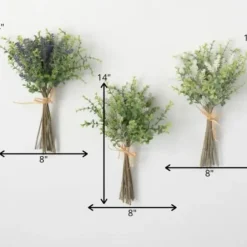 Stems & Bouquets-Kirkland's Home Green Lavender Herb Bundles, Set Of 3 Green/Purple