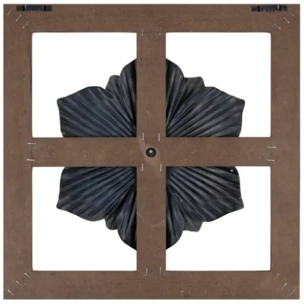 Wall Plaques-Kirkland's Home Green Metal Flower Wood Frame Wall Sculpture Green/Brown