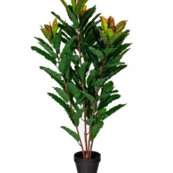 Trees & Topiaries-Kirkland's Home Green Myrtle Tree In Black Planter