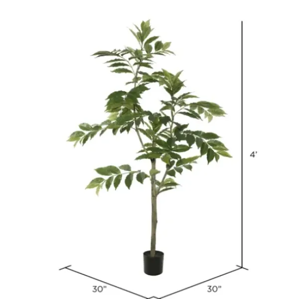 Trees & Topiaries-Kirkland's Home Green Nandina Potted Tree, 4 Ft.