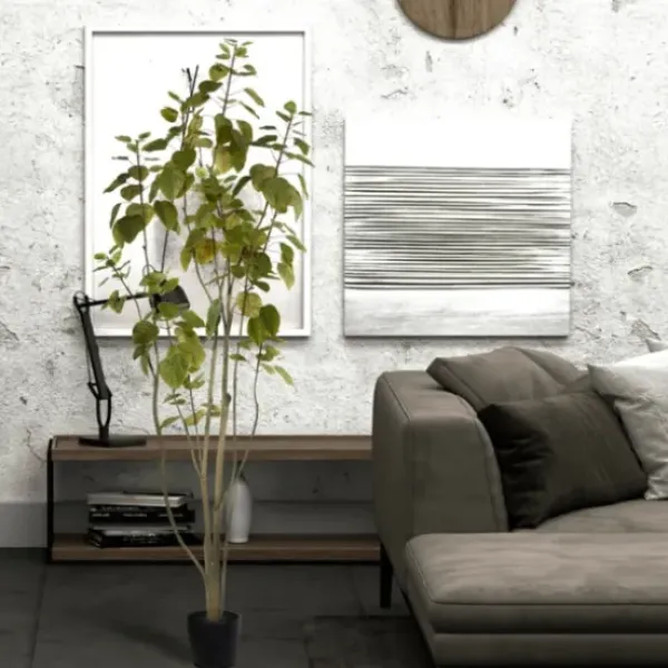 Trees & Topiaries-Kirkland's Home Green Potted Cotinus Coggygria Tree, 6 Ft.