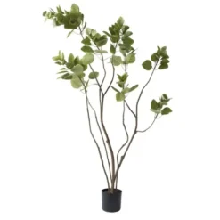 Trees & Topiaries-Kirkland's Home Green Potted Cotinus Coggygria Tree, 4 Ft.