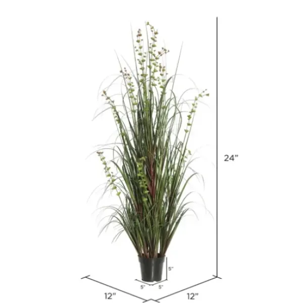 Trees & Topiaries-Kirkland's Home Green Potted Eucalyptus Grass, 24 In.