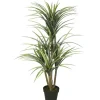 Trees & Topiaries-Kirkland's Home Green Yucca Tree In Black Planter