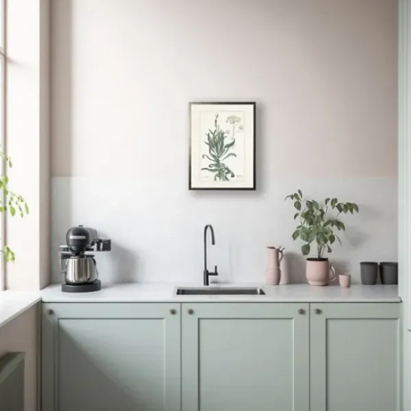 Framed Art-Kirkland's Home Greenery Botanical Ii Pewter Framed Art Print Ivory