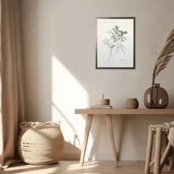 Framed Art-Kirkland's Home Greenery Botanical Iv Pewter Framed Art Print Ivory