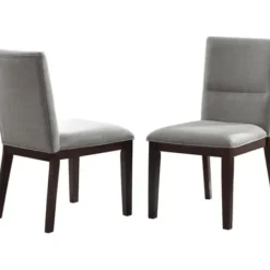Dining Chairs-Kirkland's Home Greige And Walnut Dining Chairs, Set Of 2 Tan/Gray