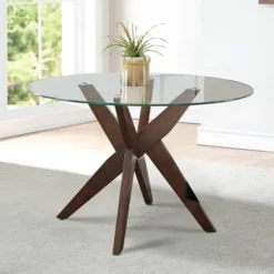 Dining Sets-Kirkland's Home Greige And Walnut 5-Pc. Dining Set Brown/Gray/Tan