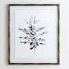Framed Art-Kirkland's Home Greige Leaves Ii Bamboo Frame Art Print Gray/White