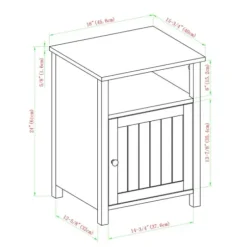 Accent & End Tables-Kirkland's Home Grooved Door Barnwood Side Table Brown