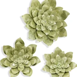 Wall Plaques-Kirkland's Home Growing In Flower Wall Plaques, Set Of 3 Green