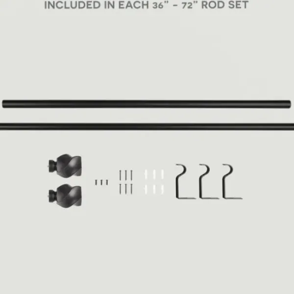 Curtain Rods & Hardware-Kirkland's Home Gunmetal Hyde Wrap Around Curtain Rod, 120 In.