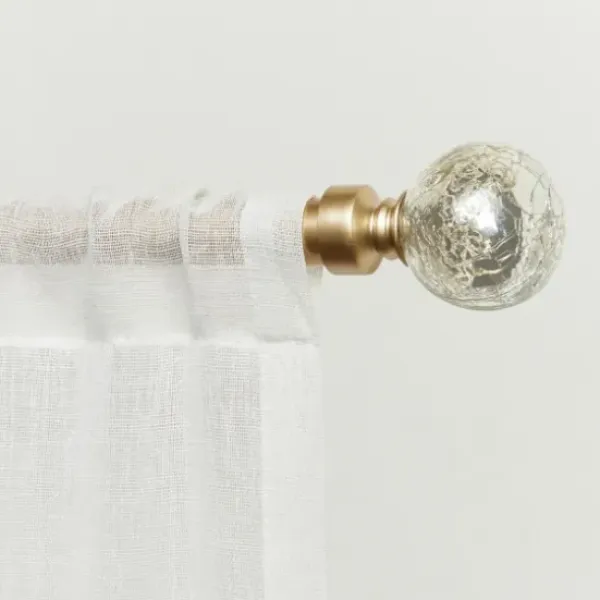 Curtain Rods & Hardware-Kirkland's Home Gunmetal Open Sphere Curtain Rod, 72 In.