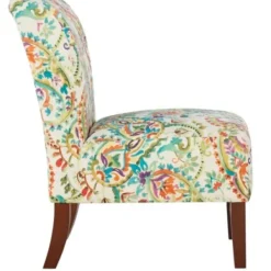Accent Chairs-Kirkland's Home Hailey Bright Paisley Curved Back Slipper Chair Multi