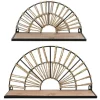 Shelves-Kirkland's Home Half-Moon Woven Seagrass Wall Shelf, Set Of 2