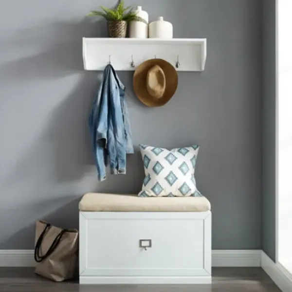 Entryway Furniture-Kirkland's Home Halie Modern Upholstered 2-Pc. Hall Tree Set