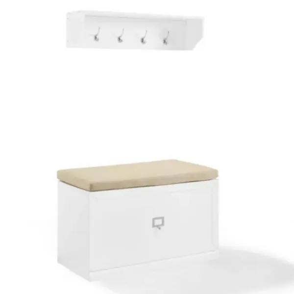Entryway Furniture-Kirkland's Home Halie Modern Upholstered 2-Pc. Hall Tree Set