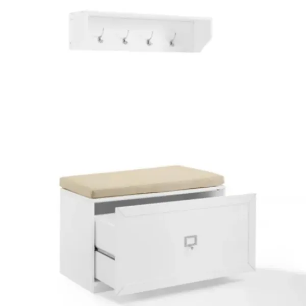 Entryway Furniture-Kirkland's Home Halie Modern Upholstered 2-Pc. Hall Tree Set