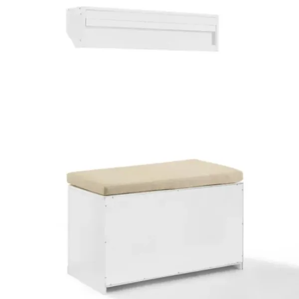 Entryway Furniture-Kirkland's Home Halie Modern Upholstered 2-Pc. Hall Tree Set