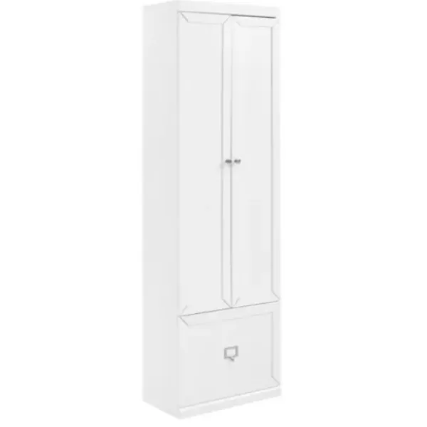 Cabinets & Sideboards-Kirkland's Home Halie White Wood 2-Door Pantry Closet