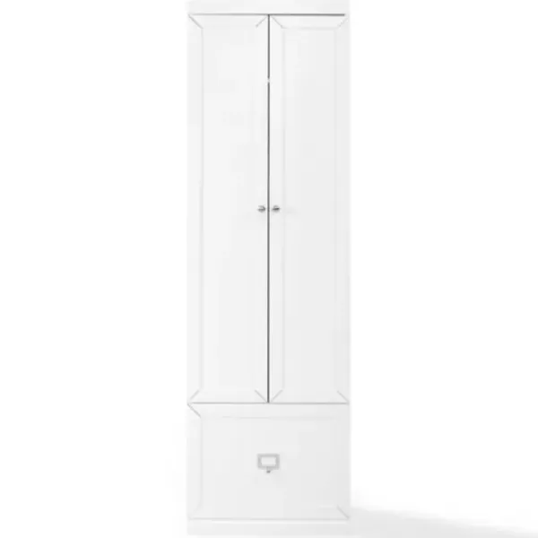 Cabinets & Sideboards-Kirkland's Home Halie White Wood 2-Door Pantry Closet