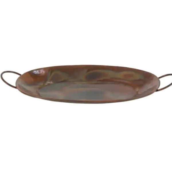 Decorative Trays-Kirkland's Home Hammered Copper 3-Pc. Iridescent Tray Set Brown