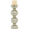 Candle Holders-Kirkland's Home Hammered Metal Orb Candle Holder, 18 In. Silver