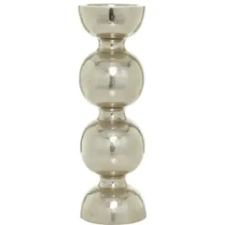 Candle Holders-Kirkland's Home Hammered Metal Orb Candle Holder, 18 In. Silver