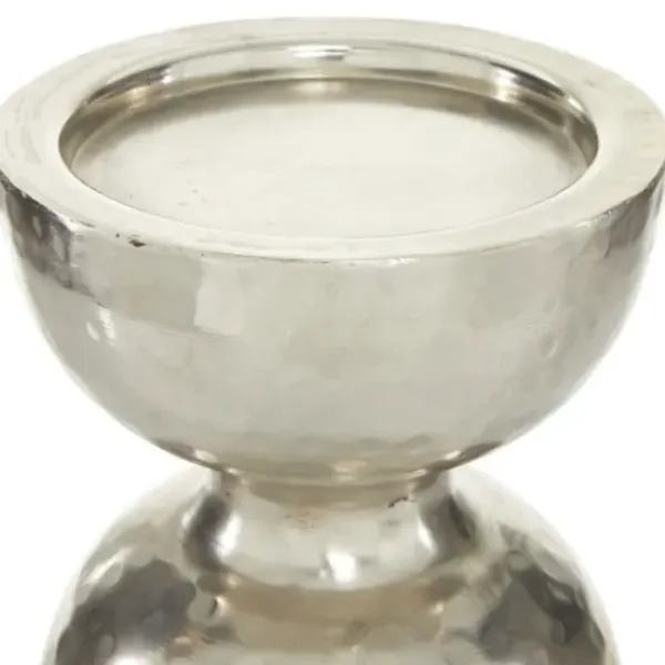 Candle Holders-Kirkland's Home Hammered Metal Orb Candle Holder, 18 In. Silver