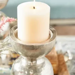 Candle Holders-Kirkland's Home Hammered Metal Orb Candle Holder Silver