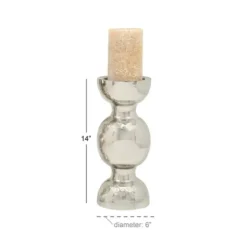 Candle Holders-Kirkland's Home Hammered Metal Orb Candle Holder Silver