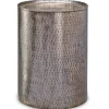 Accent & End Tables-Kirkland's Home Hammered Pewter Barrel Accent Table