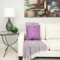 Blankets & Throws-Kirkland's Home Hand Loomed Herringbone Throw Purple