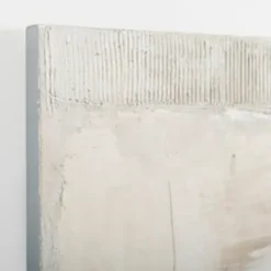 Framed Art-Kirkland's Home Hand Painted Neutral Textures Art Print Gray/White/Black