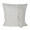 Pillows-Kirkland's Home Hand Woven Pulled Knot Pillow White